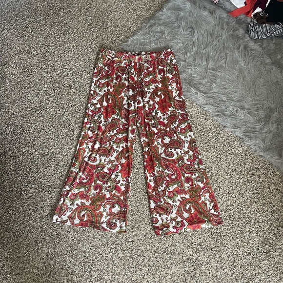 new directions Pants - New Directions Colorful Paisley Wide-Leg Pants